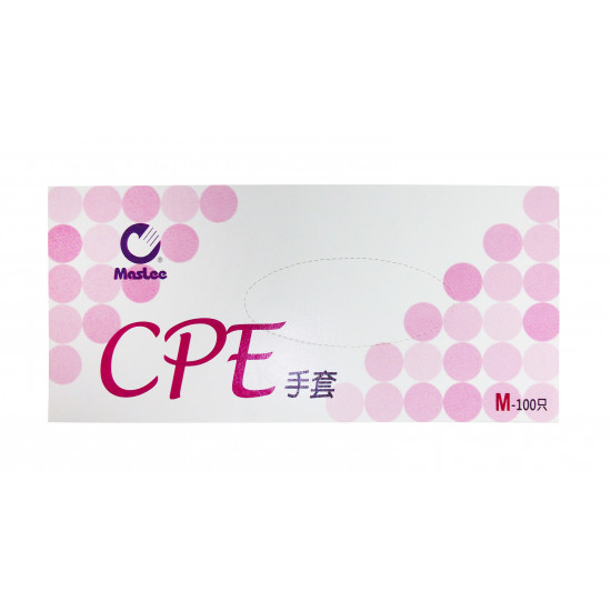 CPE手套(透明)M 100入/盒