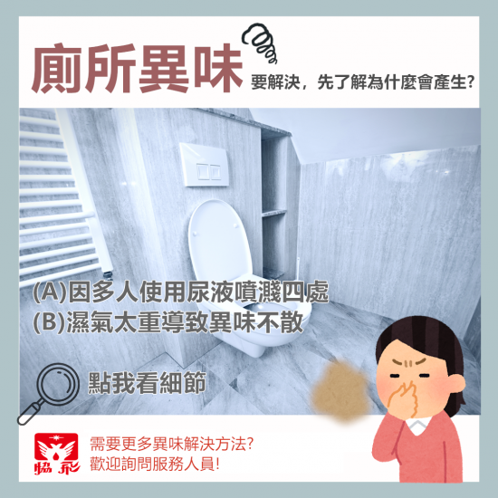 要解決廁所異味，先了解為何會發生?